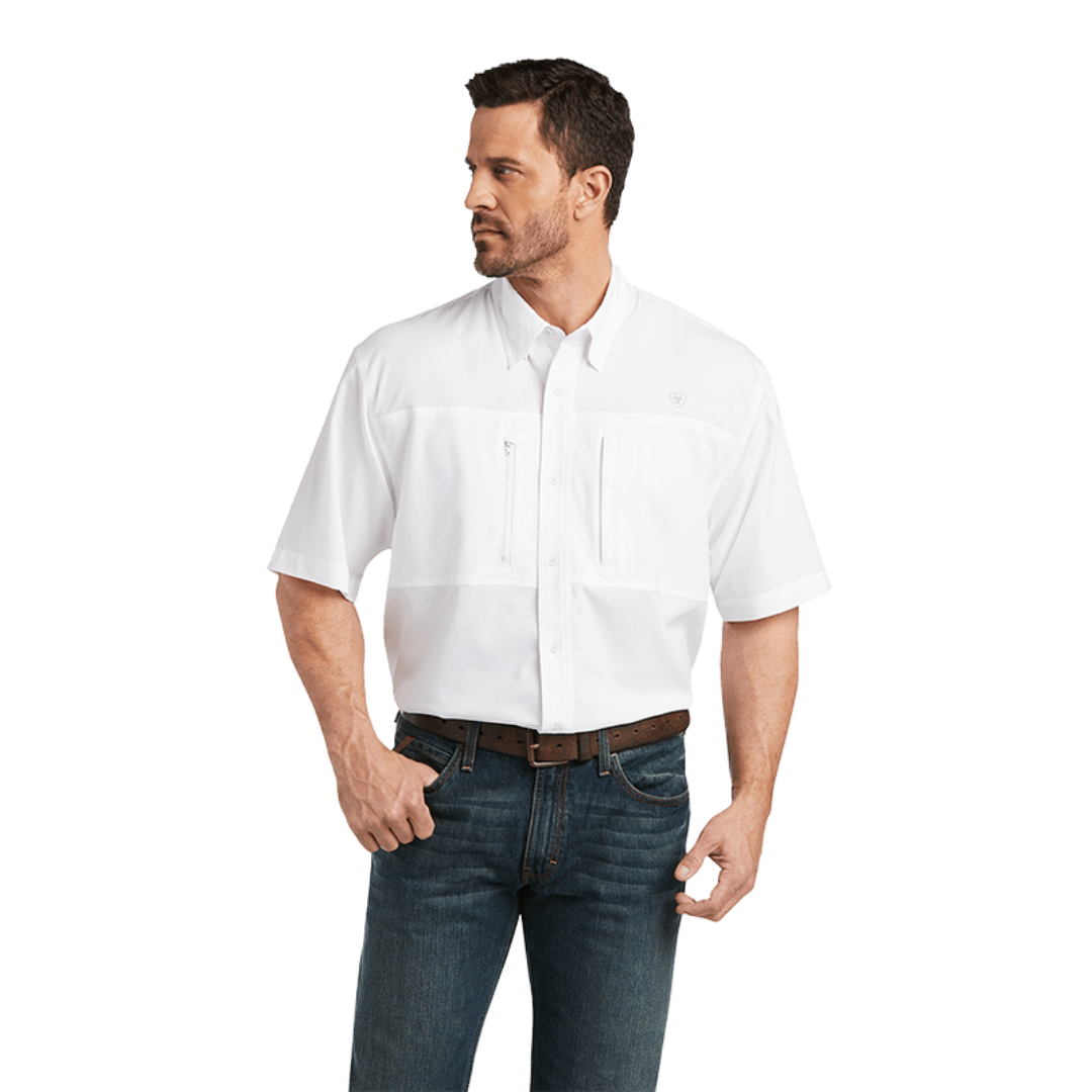 Ariat Men's Venttek Classic Fit White Shirt - Big & Tall
