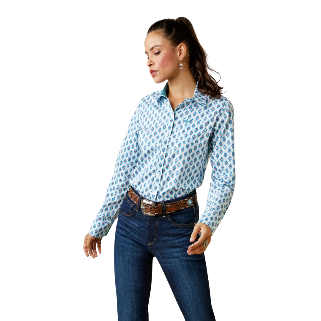 Ariat Women's Day Dreamer Kirby Stretch Blue Shirt