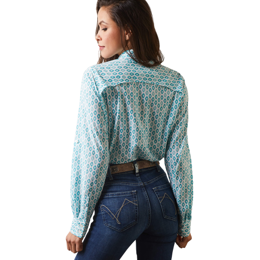 Ariat Women's Sea Breeze Print Blue Shirt
