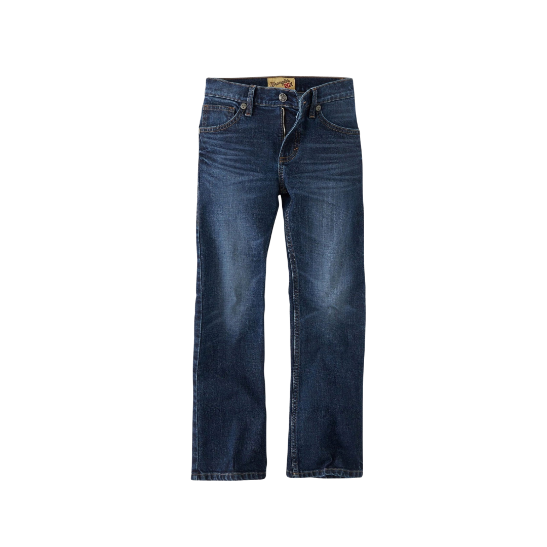 Wrangler Youth Boy's Bootcut Solid Blue Jeans