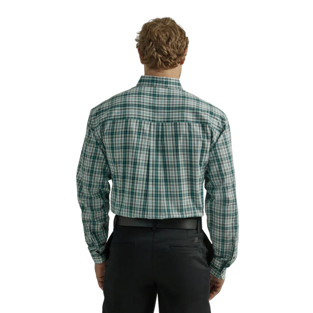 Wrangler Men's Riata Long Sleeve Green Shirt - Big & Tall
