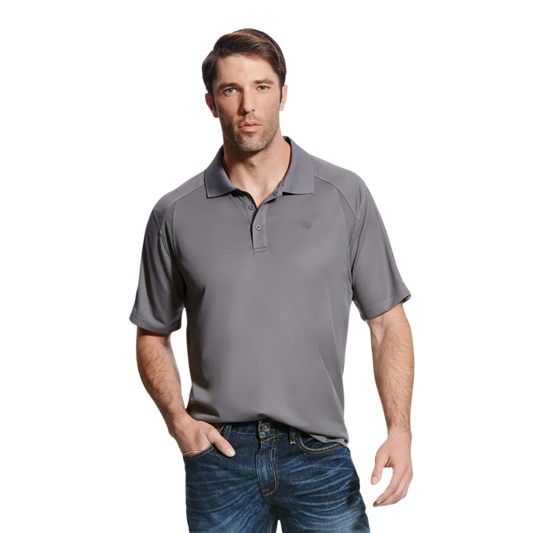 Ariat Men's AC Shadow Grey Polo Shirt - Big & Tall