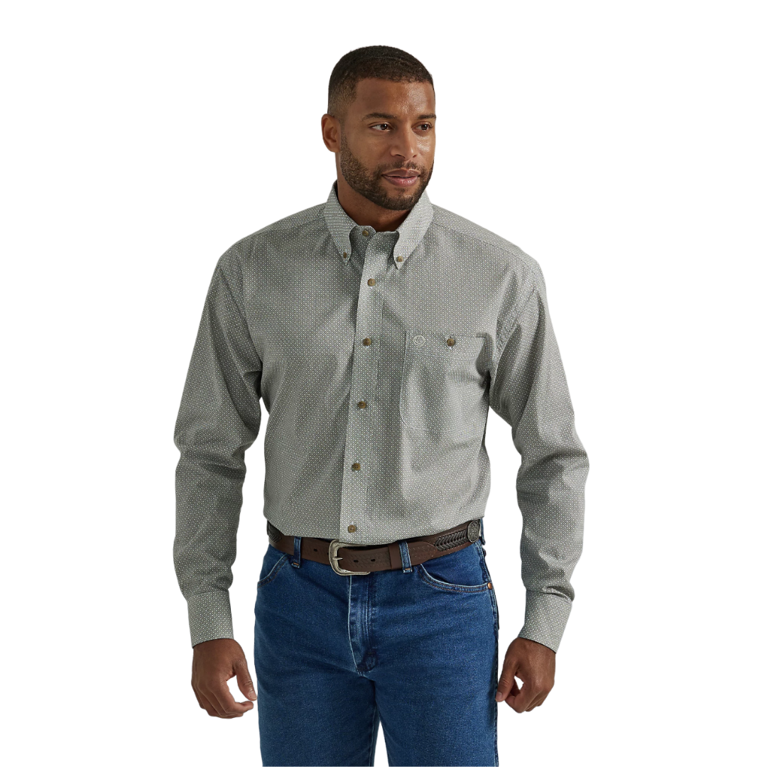 Wrangler Men's Chevron George Strait Grey Shirt