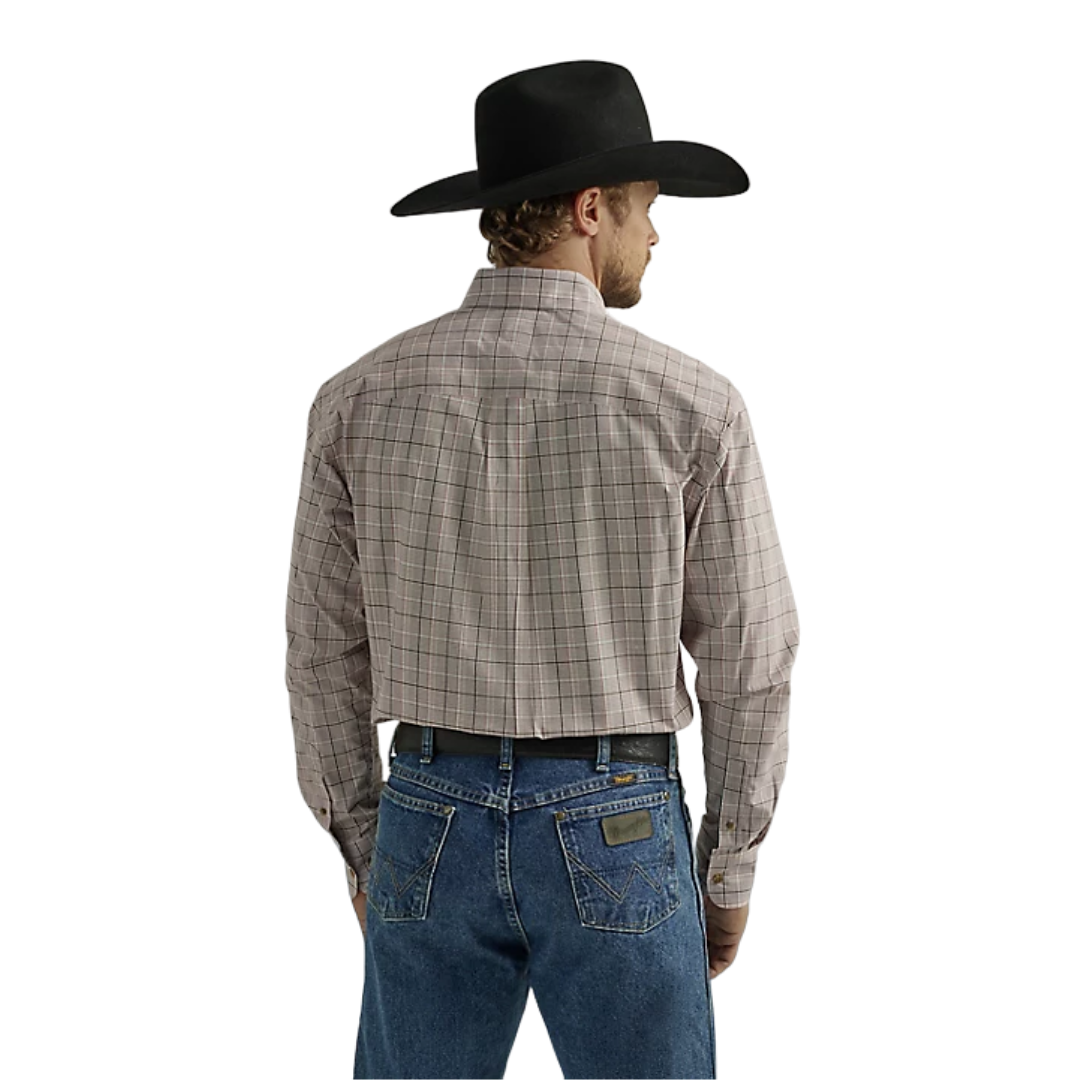 Wrangler Men's Brick Glen George Strait Light Brown Shirt