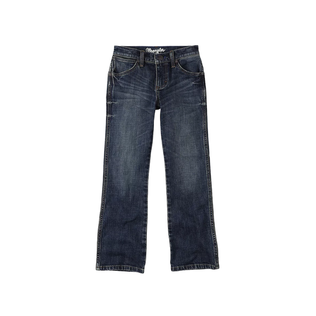Wrangler Youth Boy's Layton Retro Slim Boot Blue Jeans