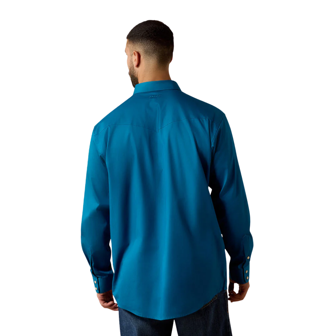 Ariat Men's Lightweight Twill Long Sleeve Blue Shirt
