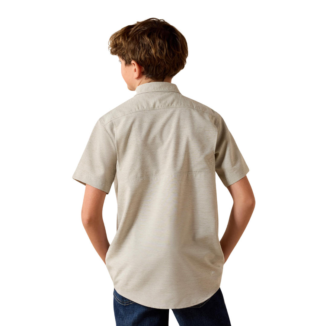 Ariat Youth Boy's Outbound Heathered Classic Green Shirt
