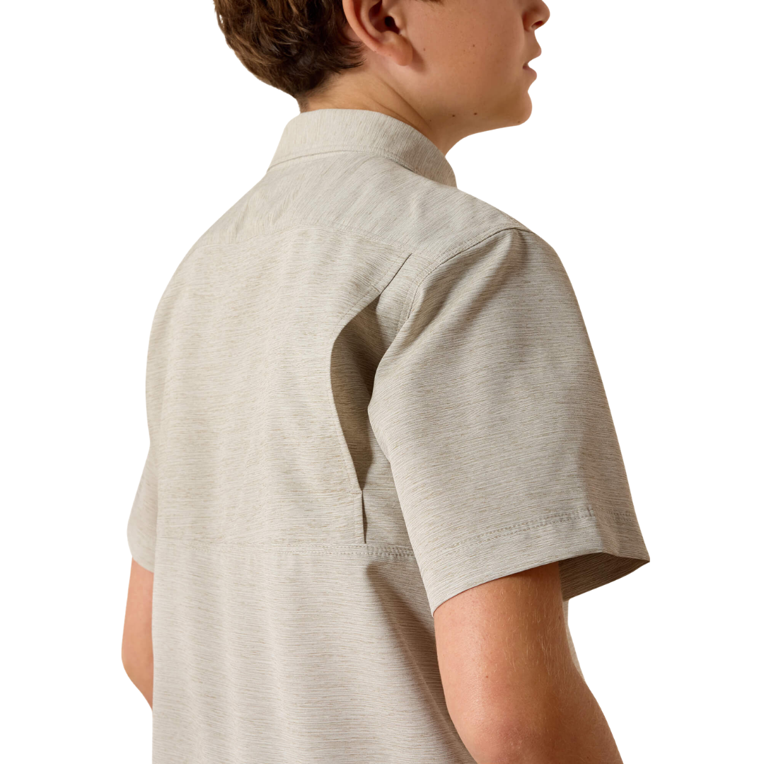 Ariat Youth Boy's Outbound Heathered Classic Green Shirt