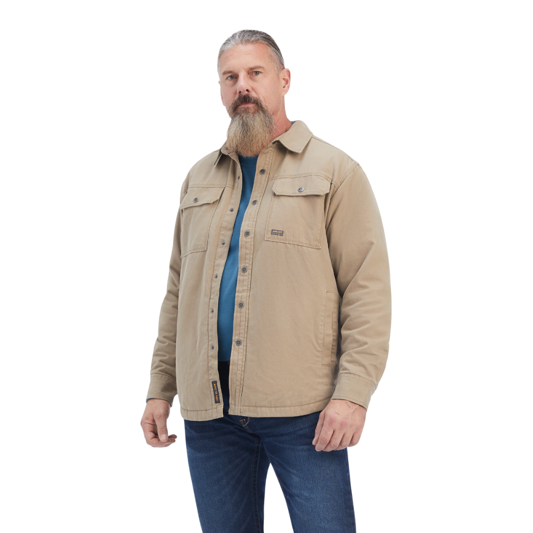Ariat Men's Rebar Classic Canvas Khaki Shirt Jacket