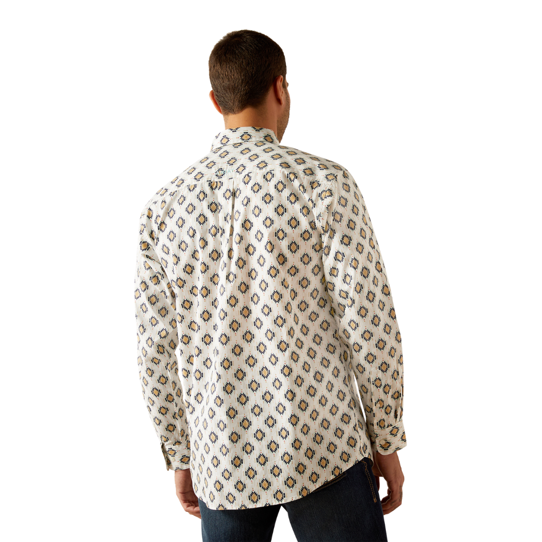 Ariat Men's Cai Classic Fit Khaki Print Shirt