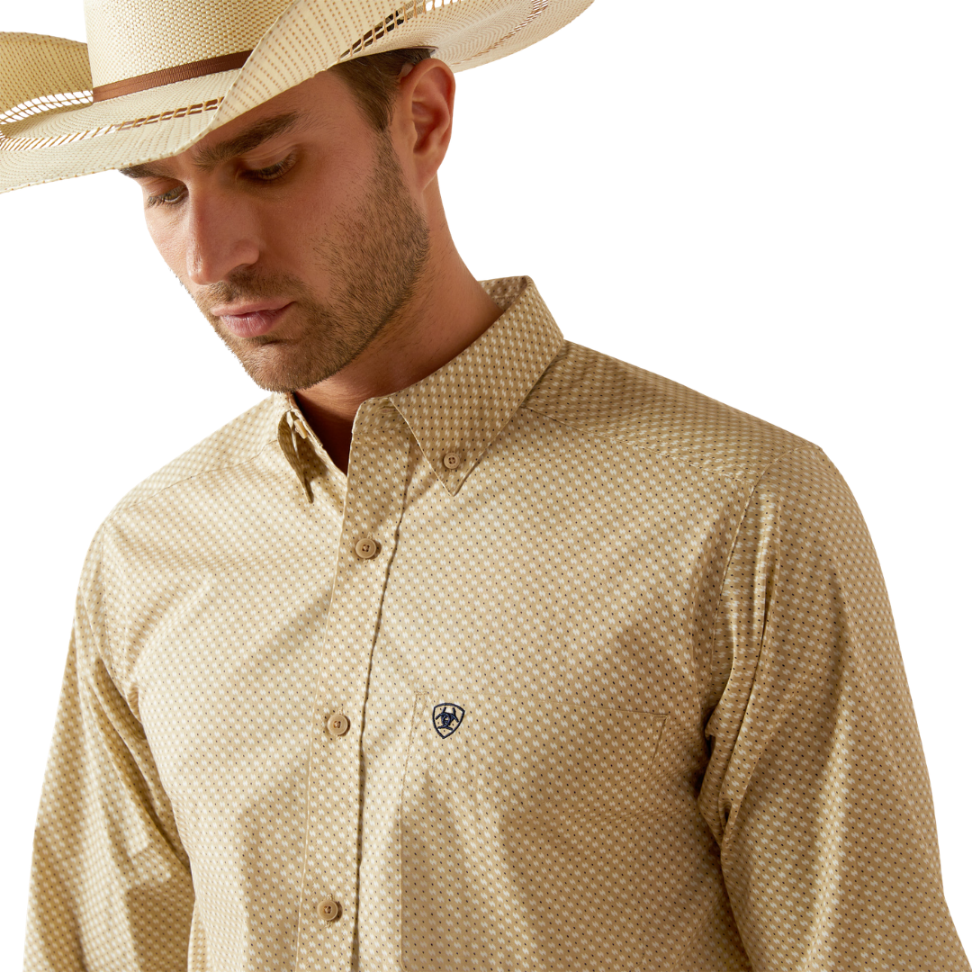 Ariat Men's Courtney Fitted Khaki Shirt