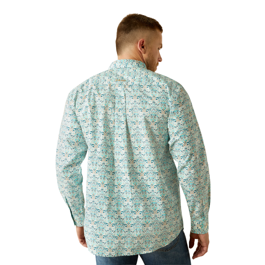 Ariat Men's Jerome Classic Fit Teal Shirt