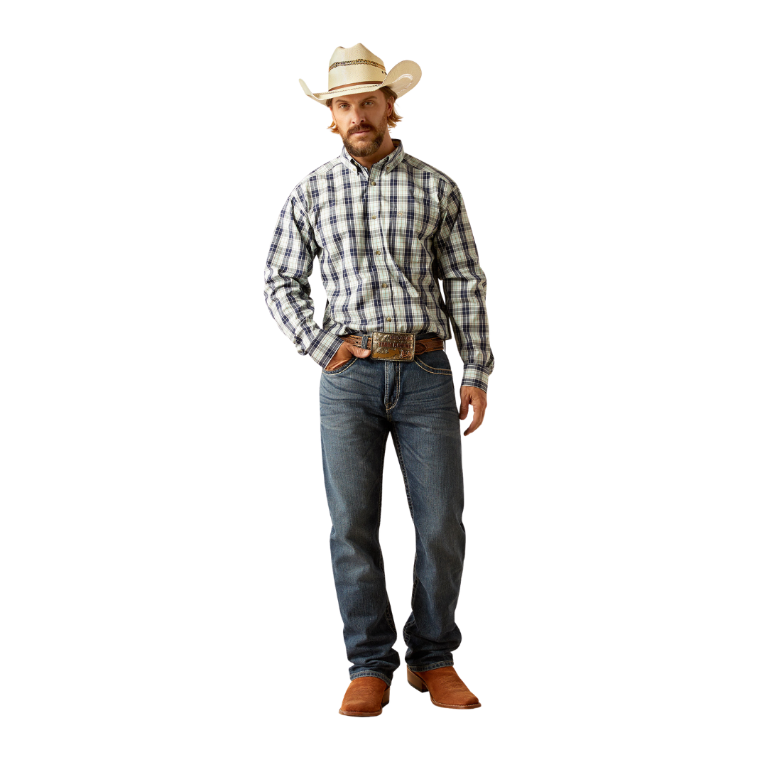 Ariat Men's Pro Series Curtis Classic Fit Blue Shirt