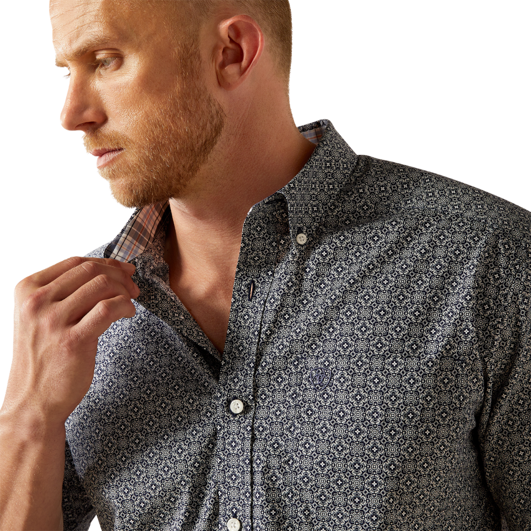 Ariat Men's Wrinkle Free Octavius Blue Shirt