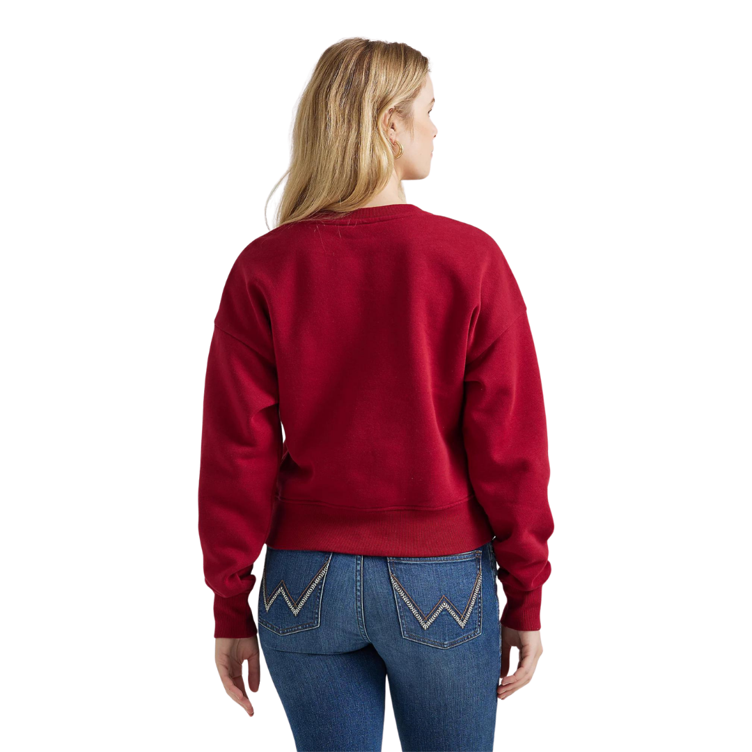 Wrangler Women's Americana Pullover Red Sweatshirt