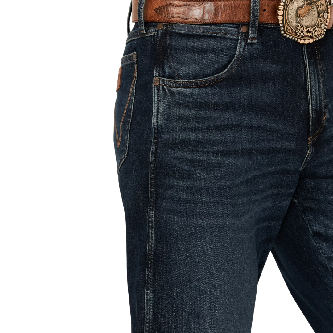 Wrangler Men's Darren Dark Wash Bootcut Blue Jeans