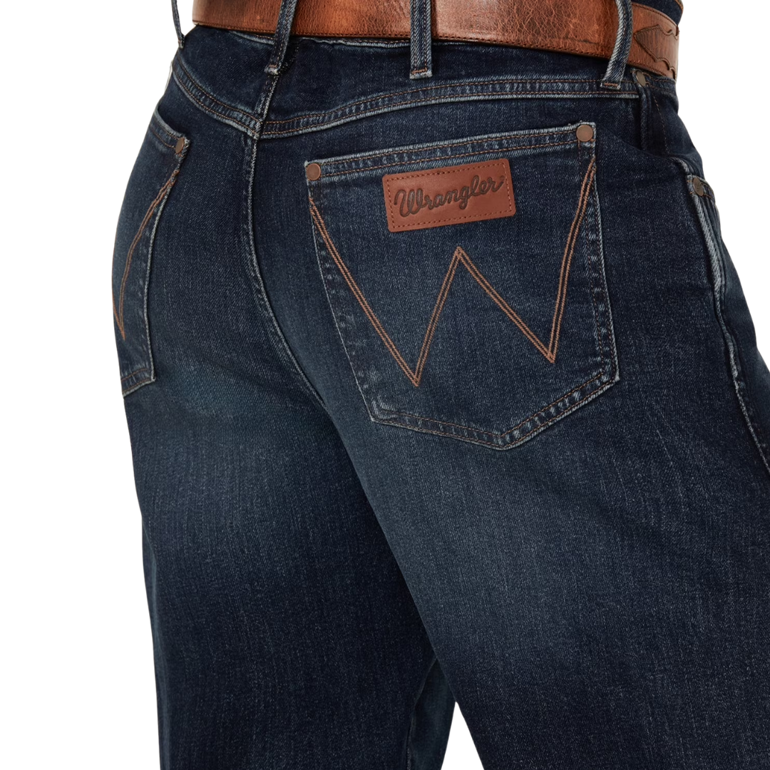 Wrangler Men's Darren Dark Wash Bootcut Blue Jeans