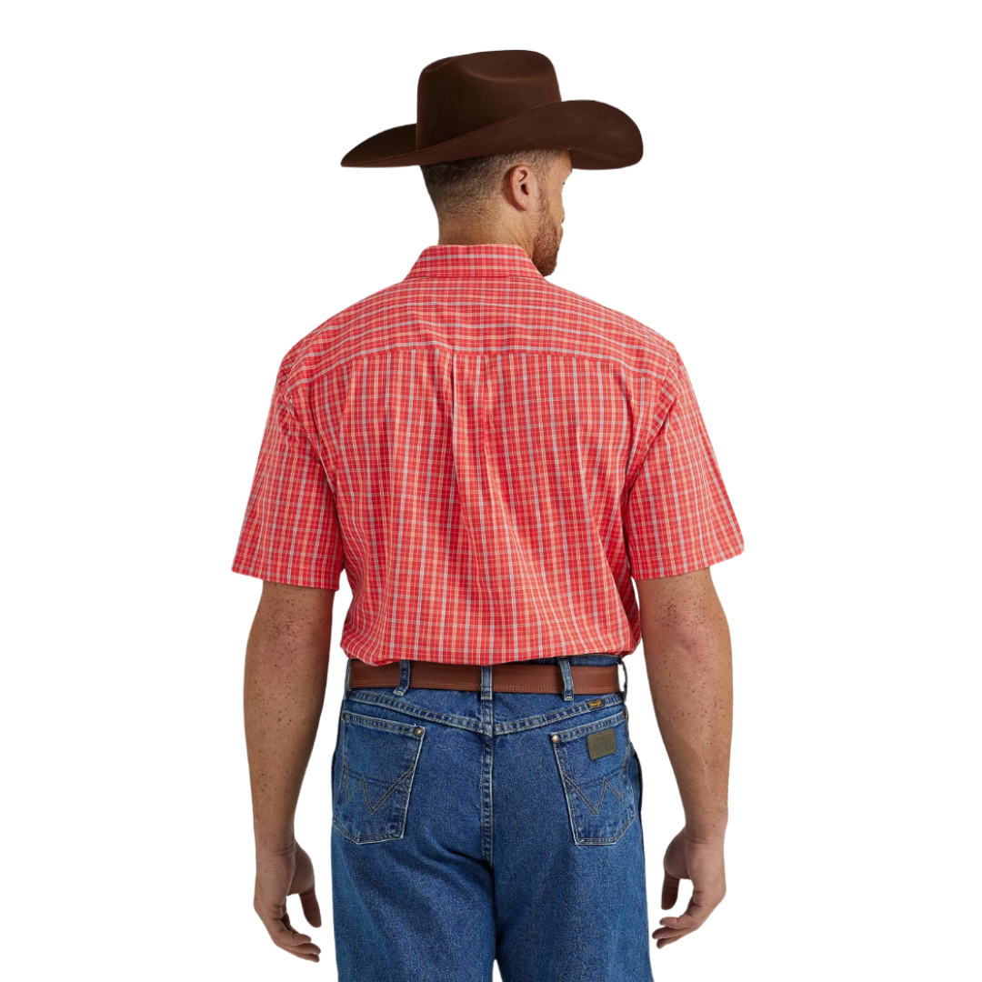 Wrangler Men's George Strait Fiesta Red Shirt - Big & Tall