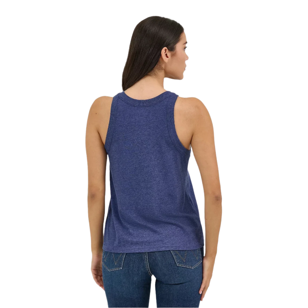 Wrangler Women's Western Goddess Navy Tank Top