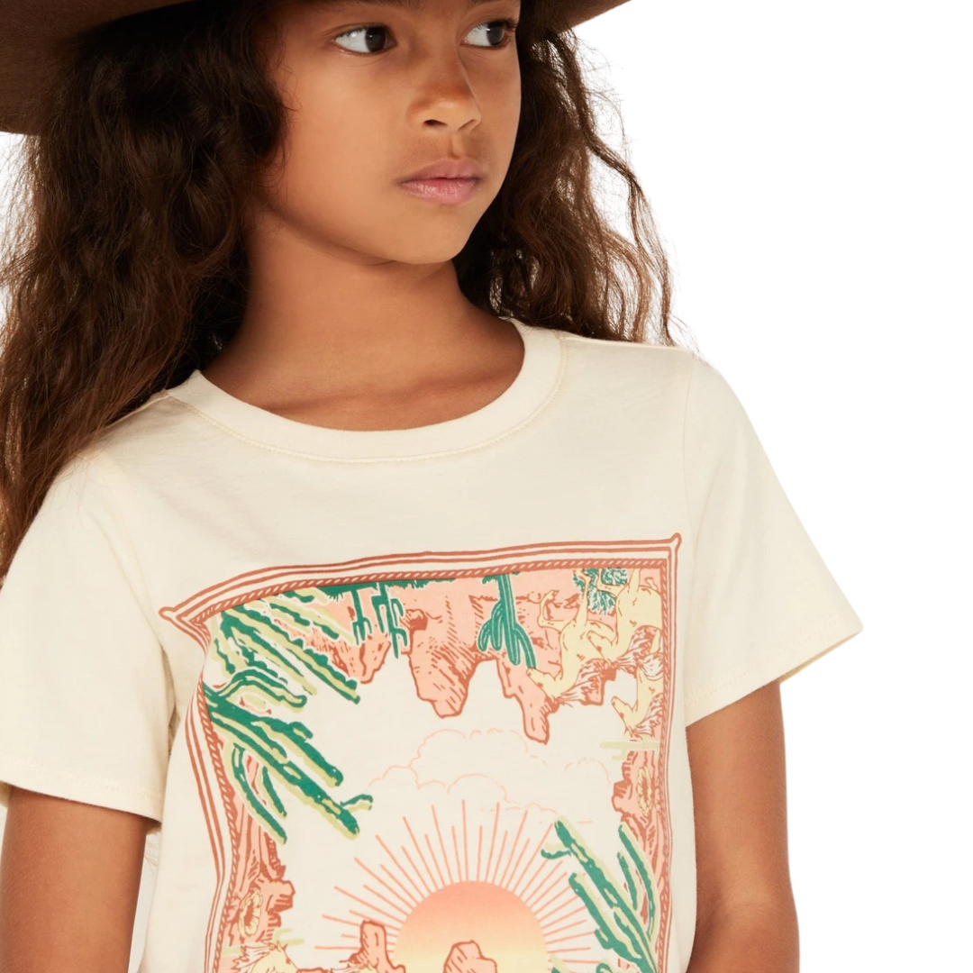 Wrangler Youth Girl's Western Graphic White Tee