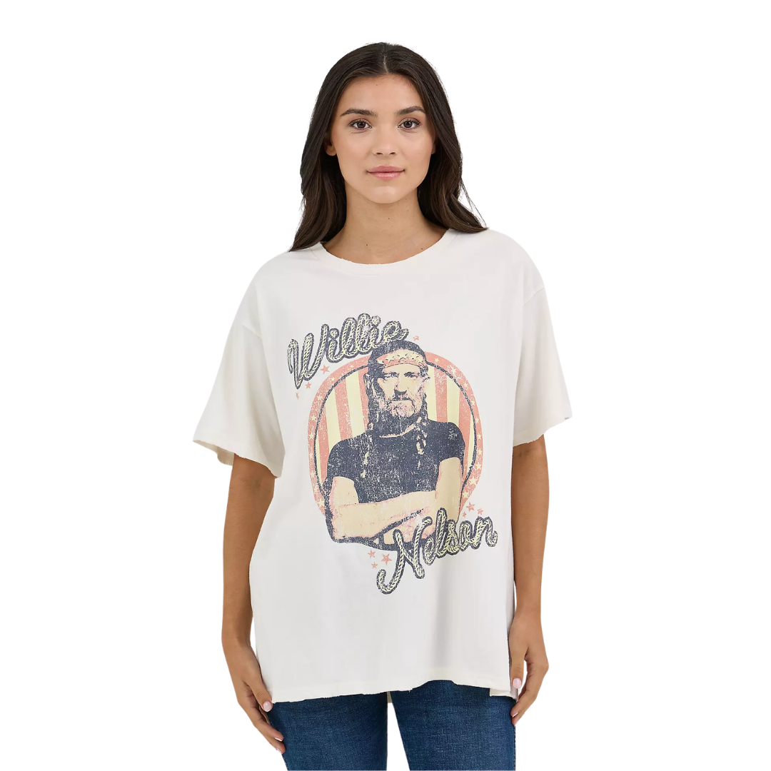 Wrangler Women's Willie Nelson Marshmallow White Shirt