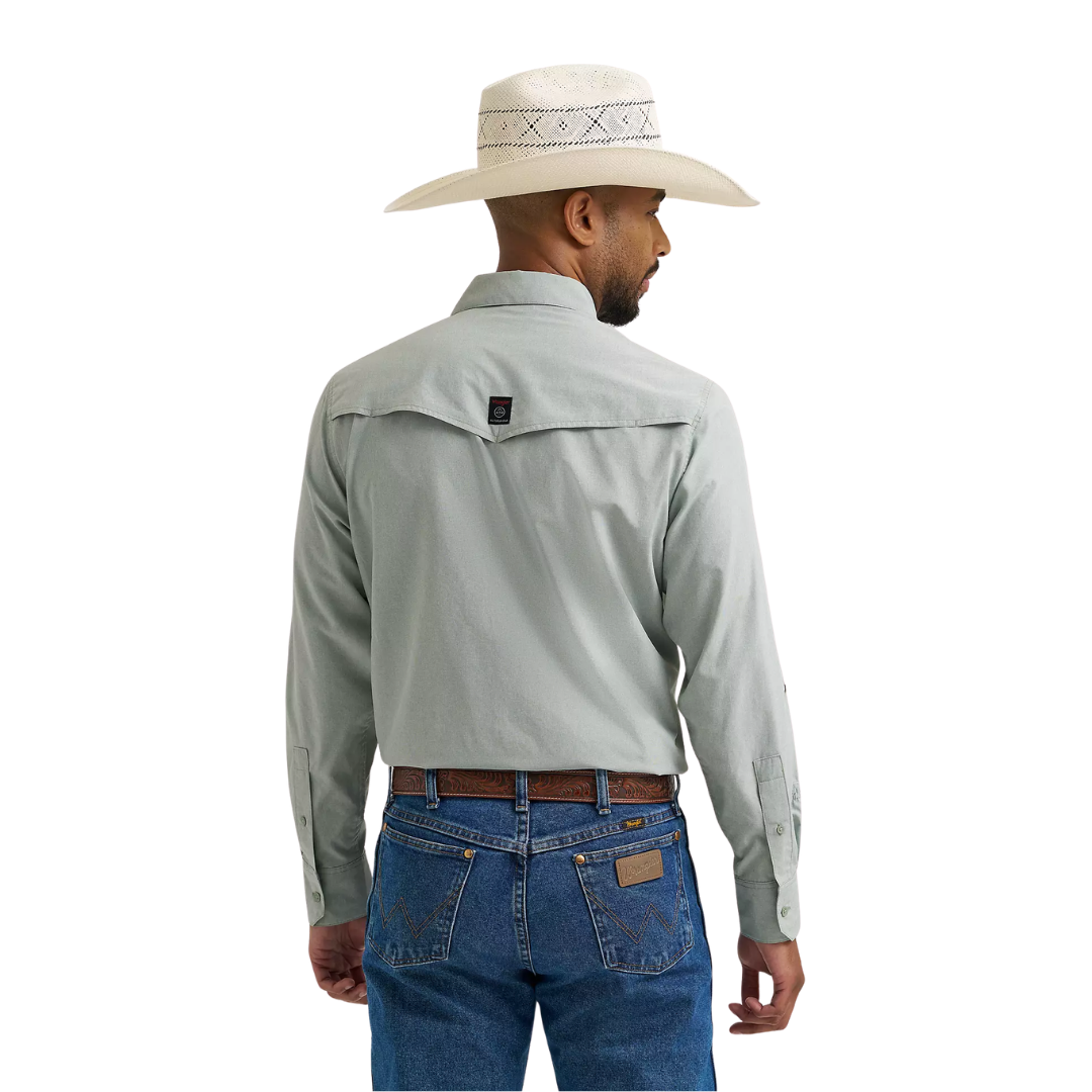 Wrangler Men's Drover Utility Iceberg Green Shirt - Big & Tall