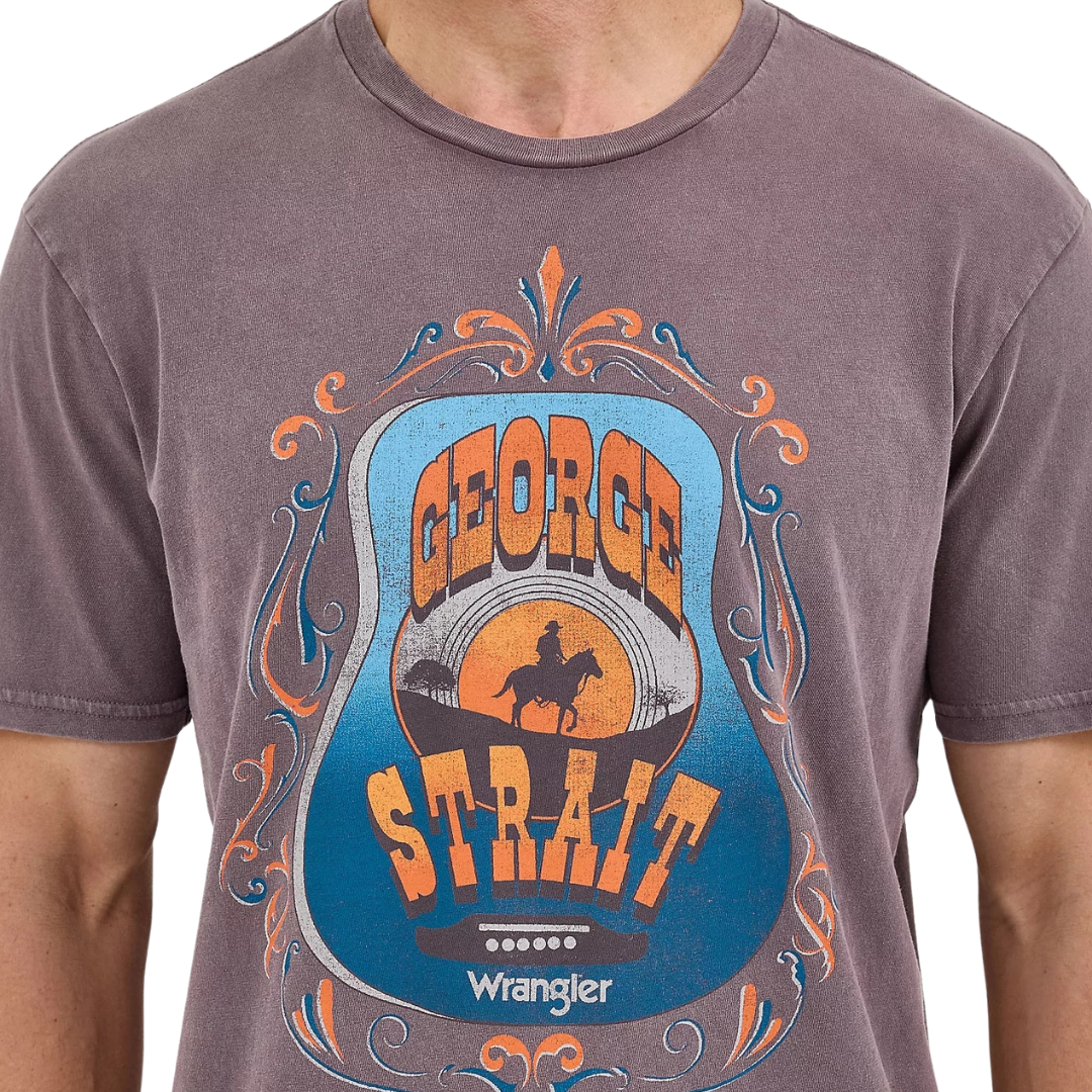 Wrangler Men's George Strait Concert Purple Shirt