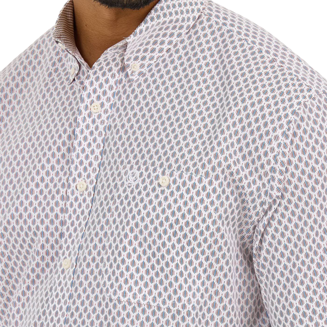 Wrangler Men's George Hatches White Shirt