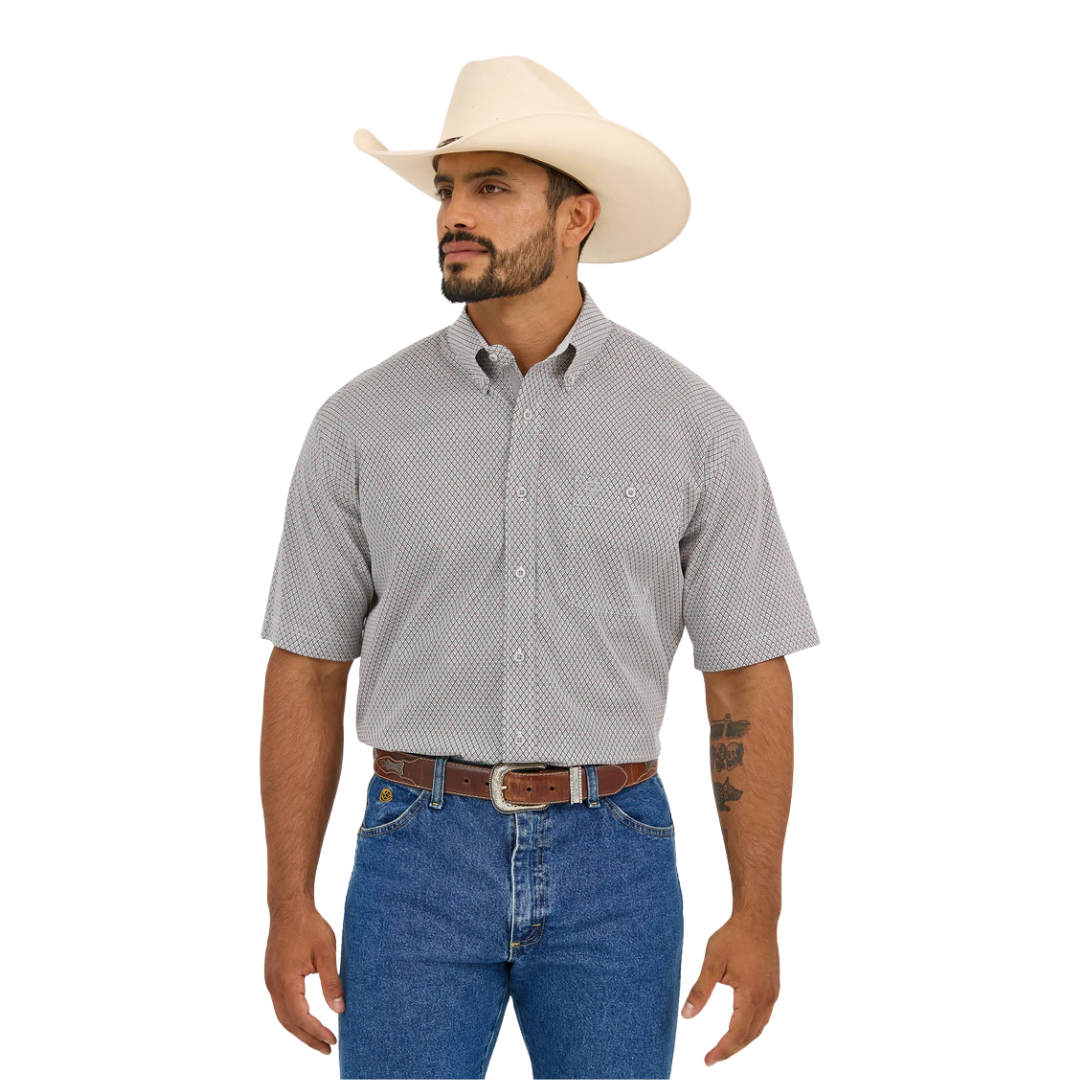 Wrangler Men's George Cross Print Grey Shirt