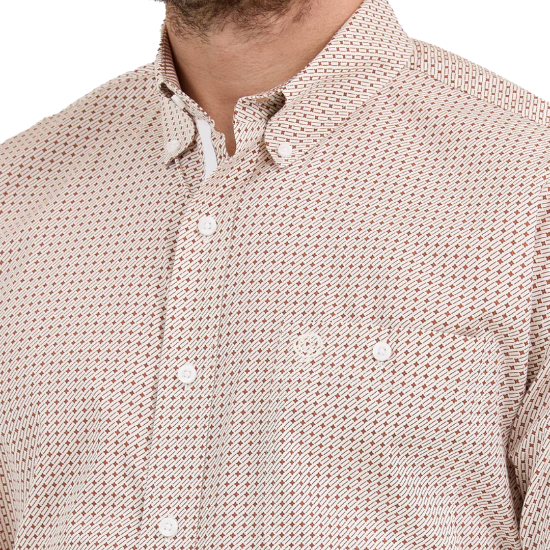 Wrangler Men's George Strait Umber Orange Shirt