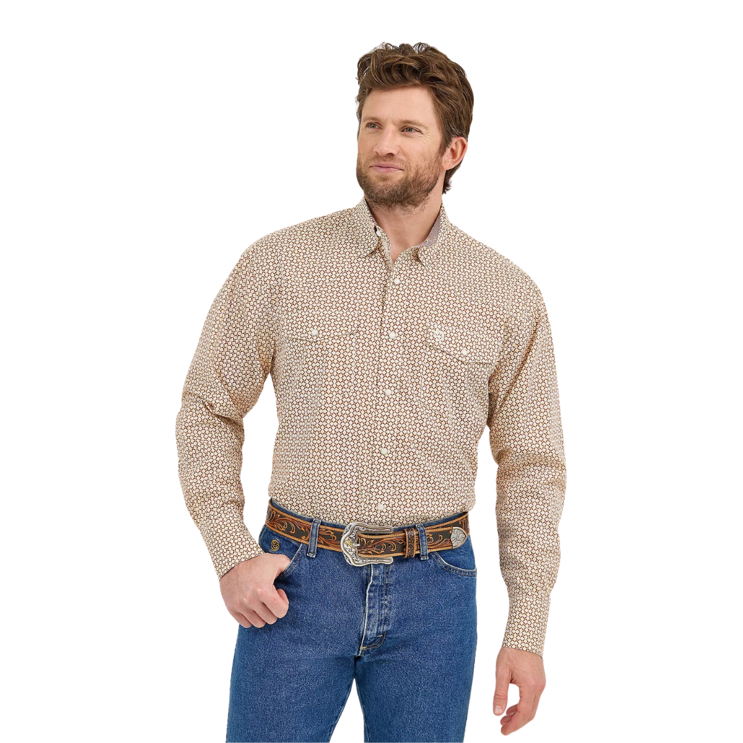 Wrangler Men's George Strait Troubadour Chocolate Shirt