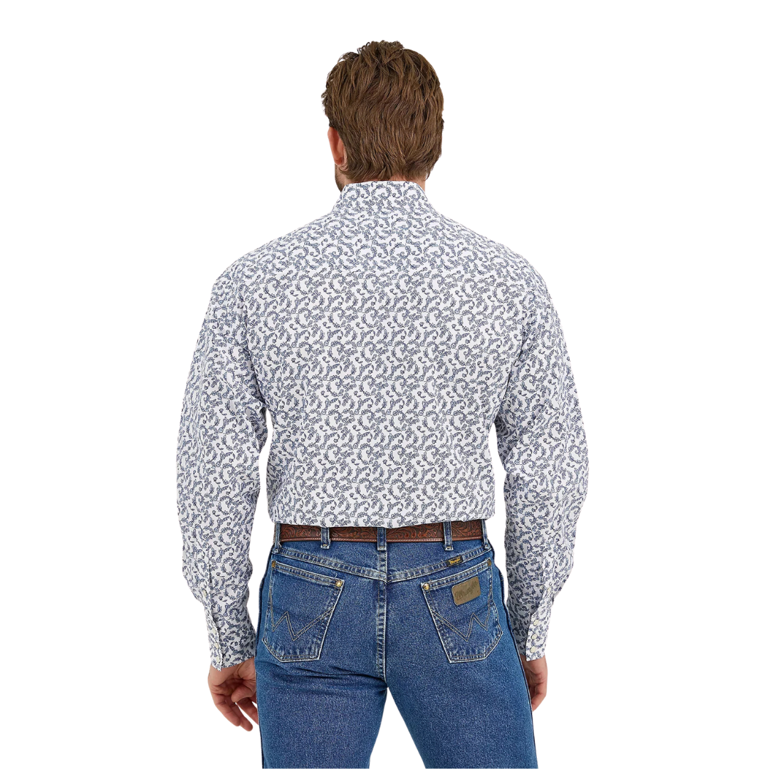 Wrangler Men's George Troubador Delf Blue Shirt