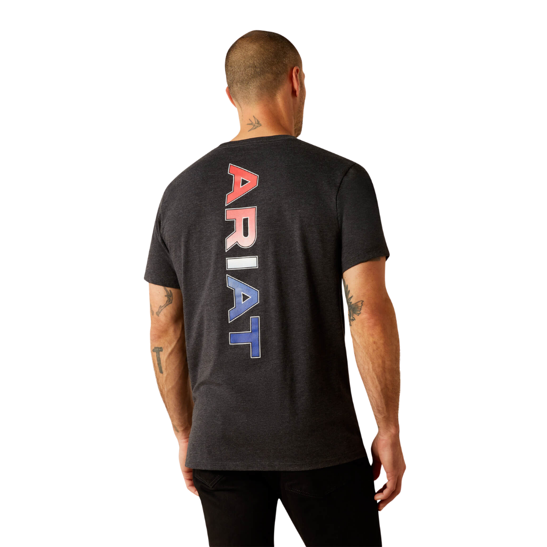 Ariat Men's RWB Charcoal Heather Graphic T-Shirt