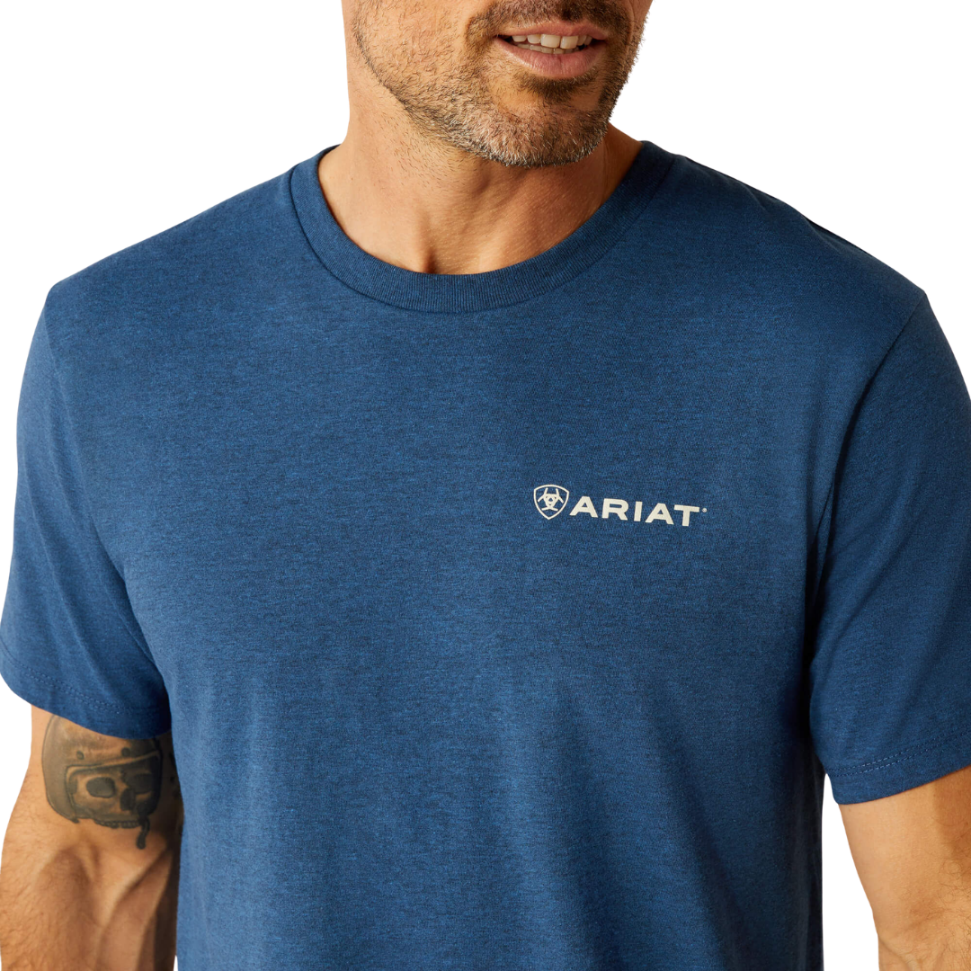 Ariat Men's Line Frame Hex Denim Black Heather T-Shirt