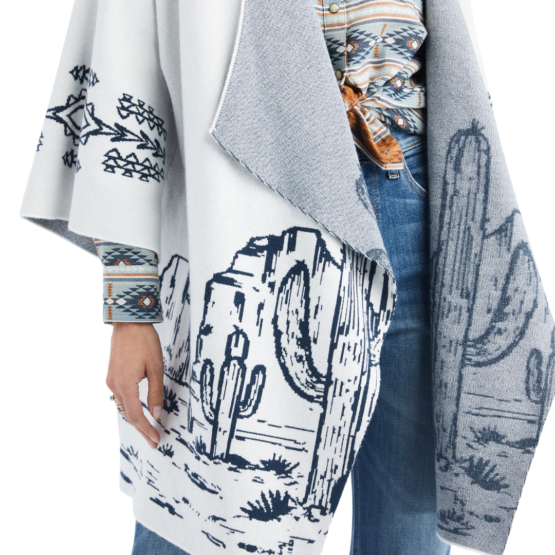 Ariat Women's Desert Blanc Cactus White Cardigan