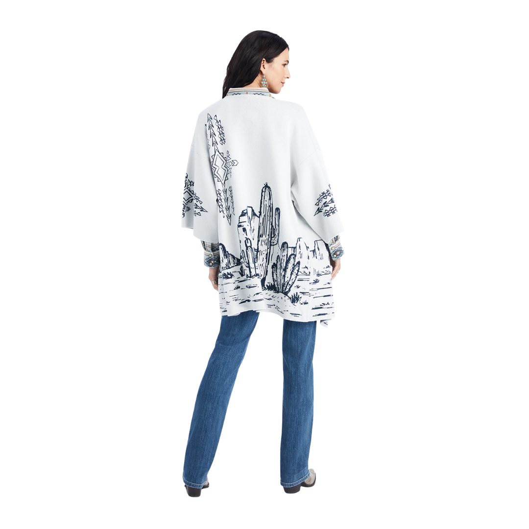 Ariat Women's Desert Blanc Cactus White Cardigan