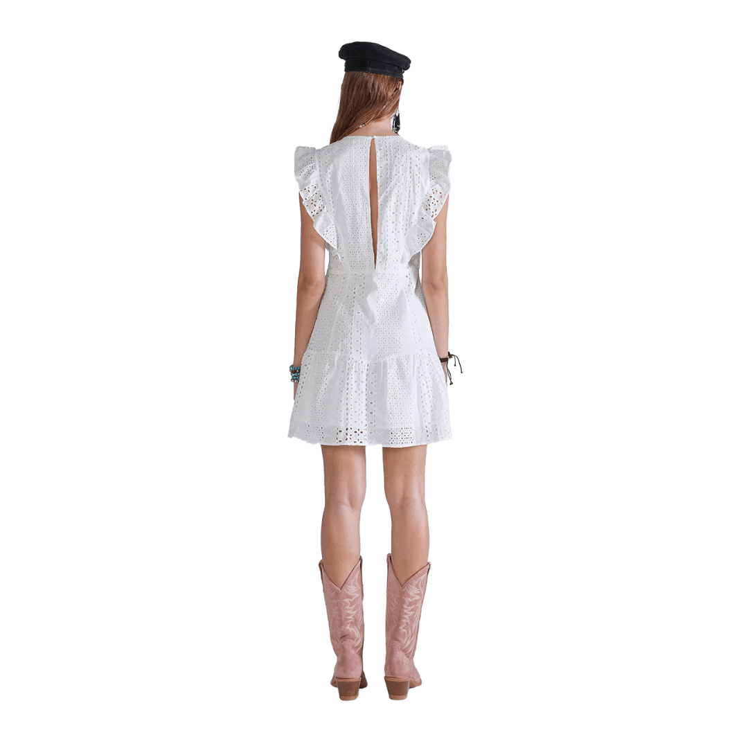 Miss Me Women's Solid White Dress
