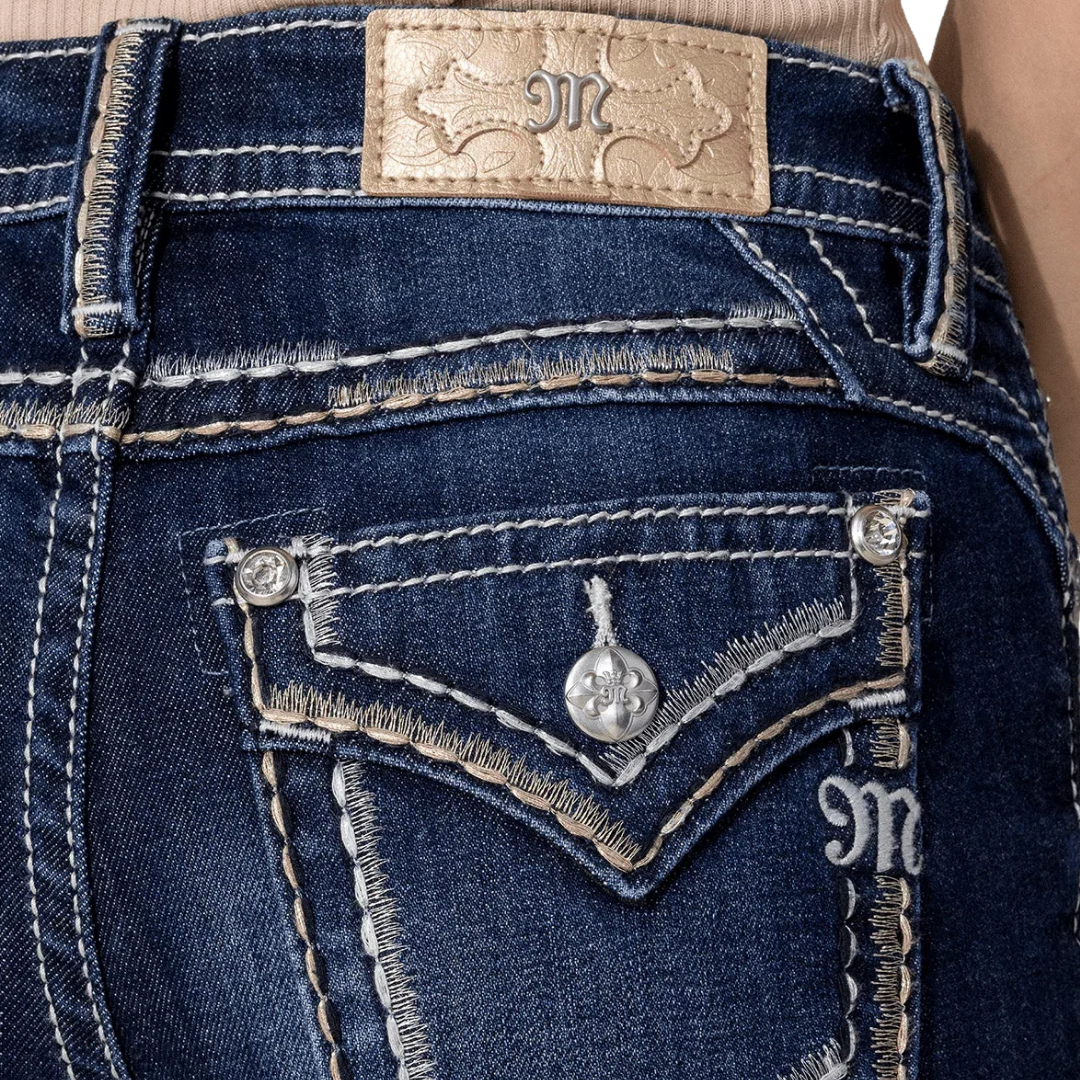 Miss Me Women's Stitch Bootcut Blue Jeans