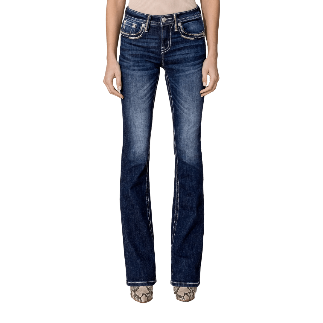 Miss Me Women's Stitch Bootcut Blue Jeans