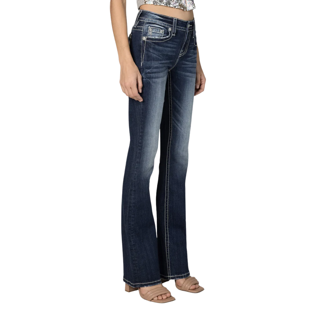 Miss Me Women's Double Horseshoe Blue Jeans