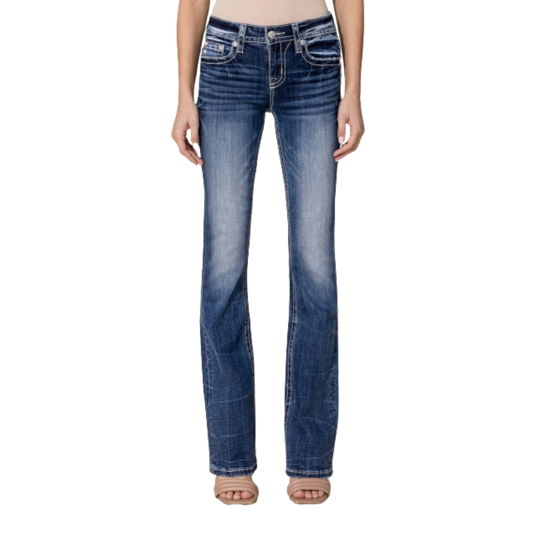 Miss Me Women's Victorian Dream Bootcut Blue Jeans