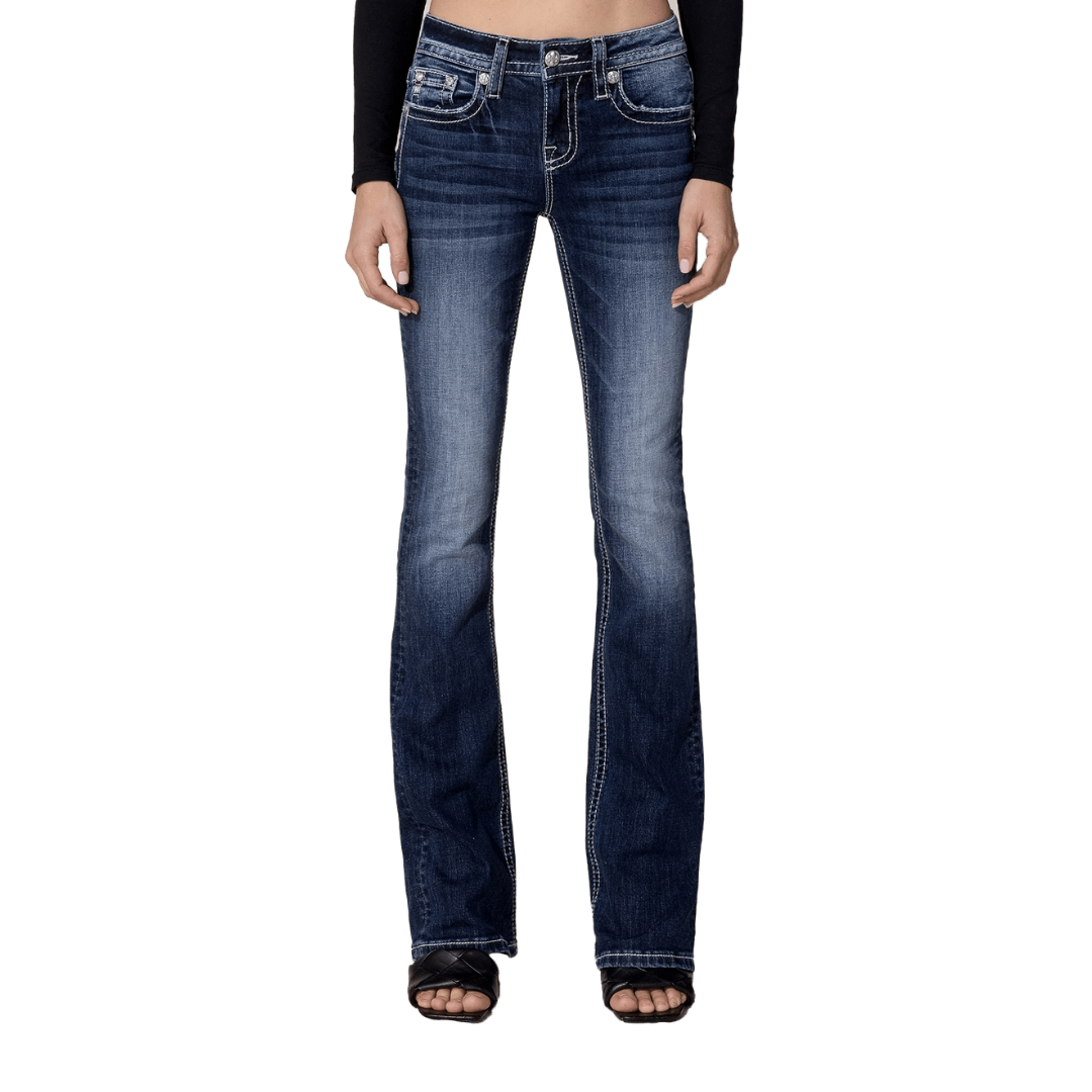 Miss Me Women's Paisley Dreaming Bootcut Blue Jeans