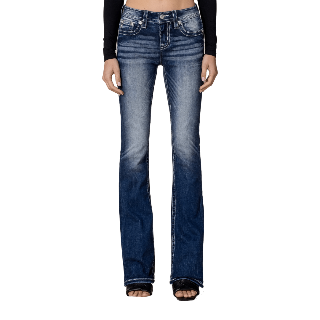 Miss Me Women's Steer Catcher Bootcut Blue Jeans
