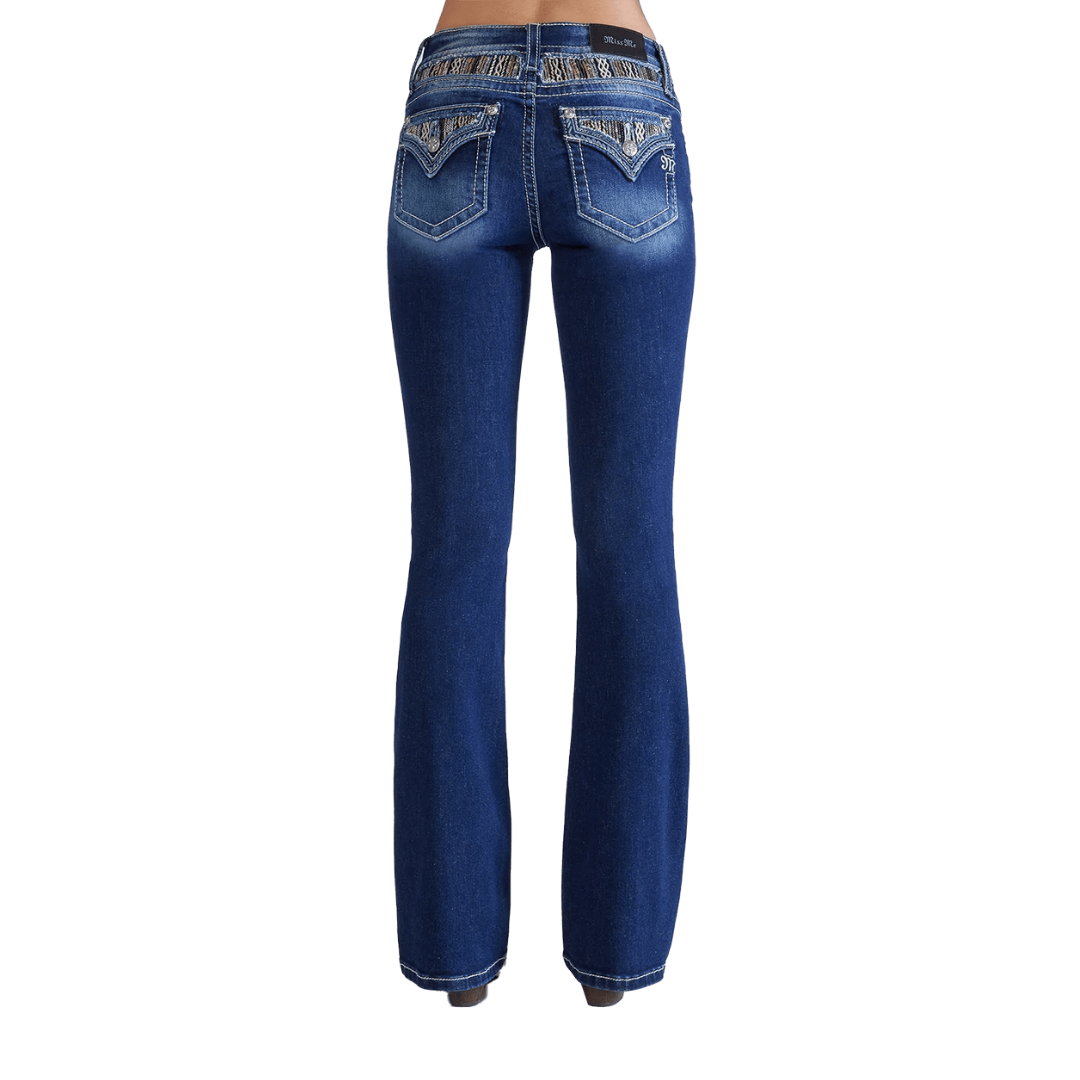 Miss Me Women's Crown Jewel Bootcut Blue Jeans