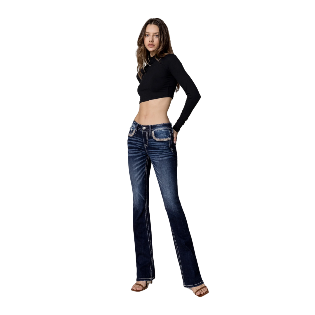 Miss Me Women's Bootcut Blue Jeans