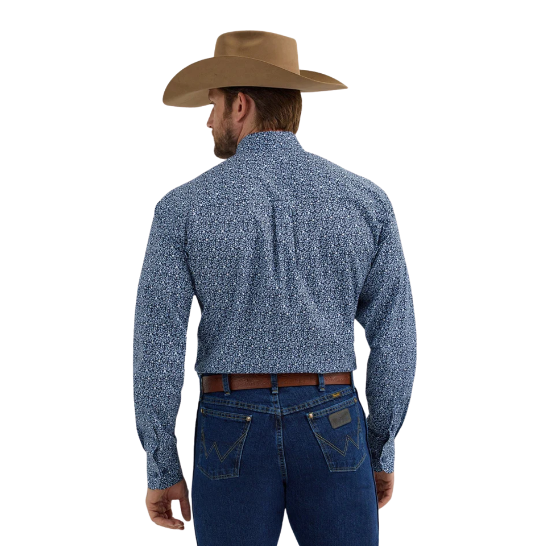 Wrangler Men's George Straight Blue Shirt - Big & Tall