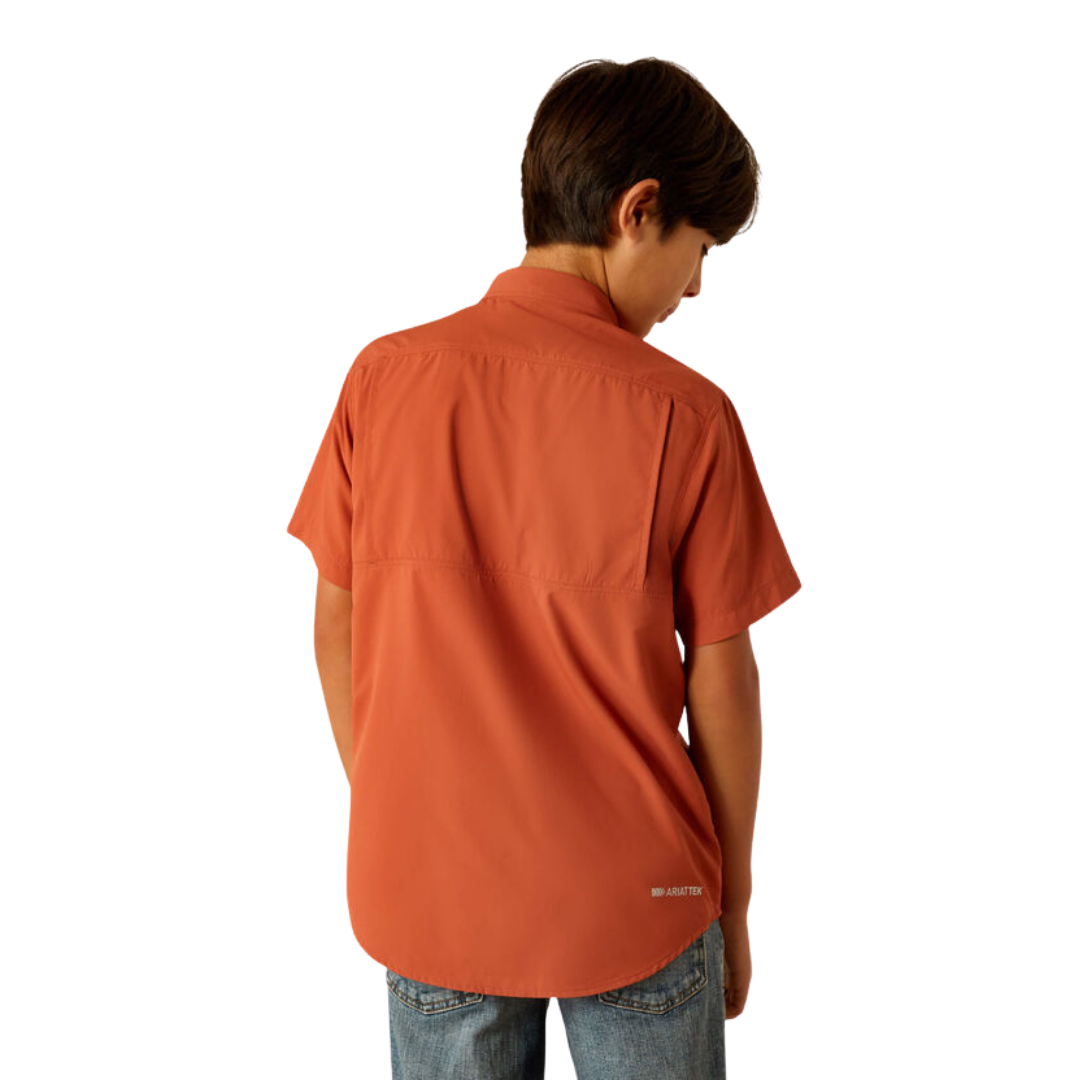 Ariat Kid's VentTEK Outbound Classic Fit Baked Clay Shirt