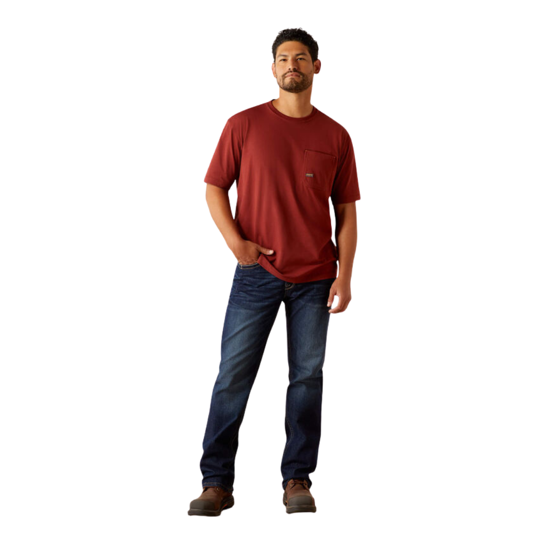 Ariat Men's Rebar Workman Firebrick Red T-Shirt