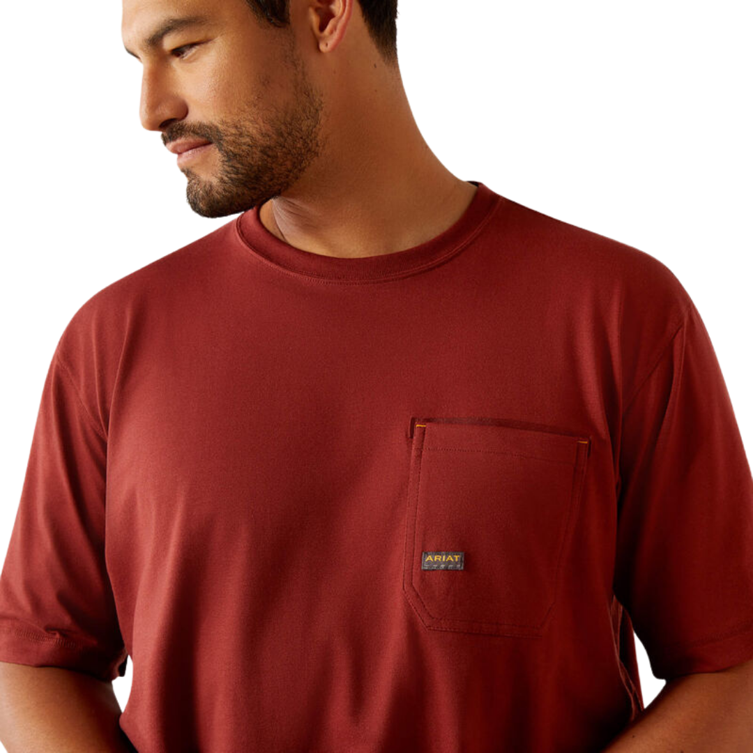 Ariat Men's Rebar Workman Firebrick Red T-Shirt