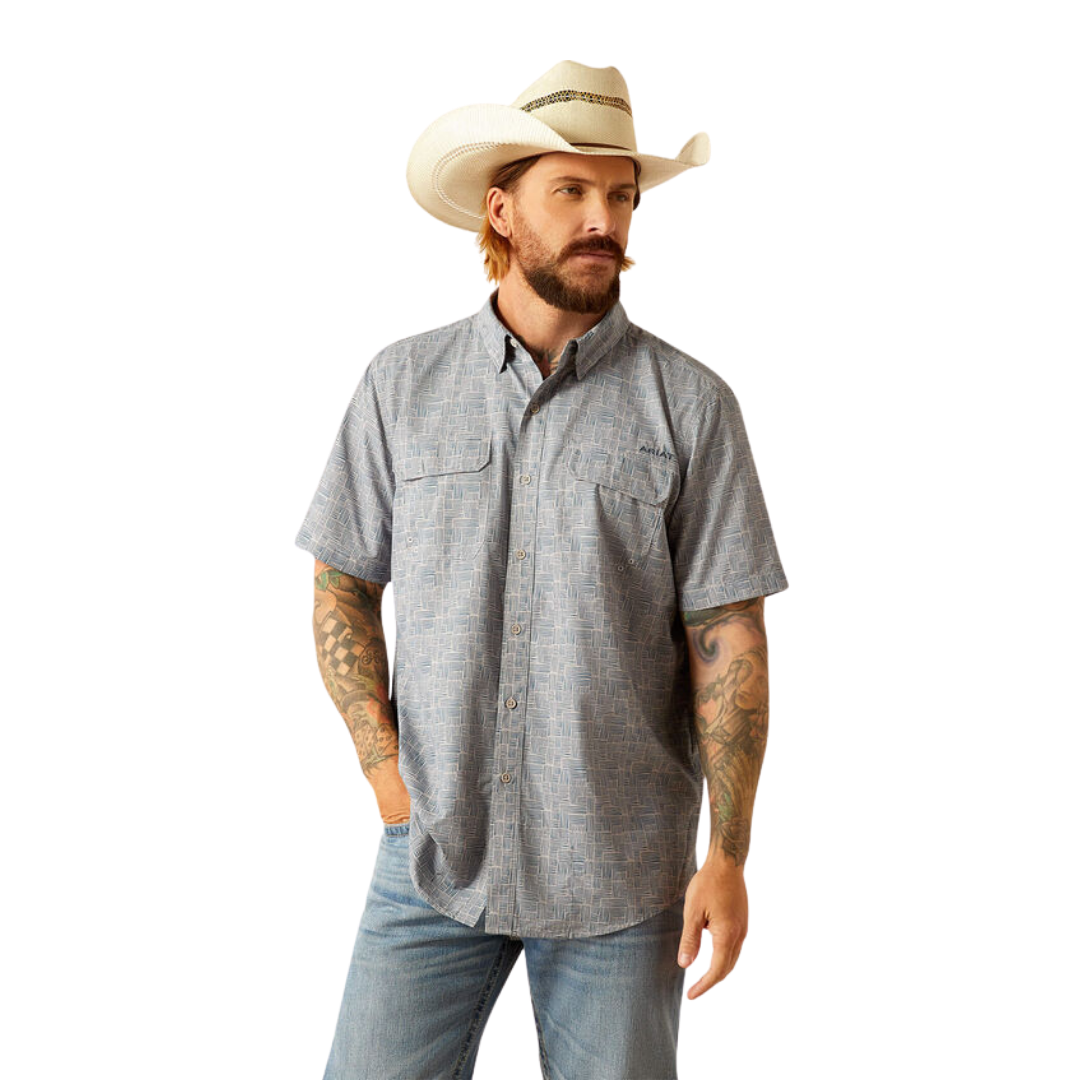 Ariat Men's VentTEK Outbound Fitted Shirt OMBRE BLUE